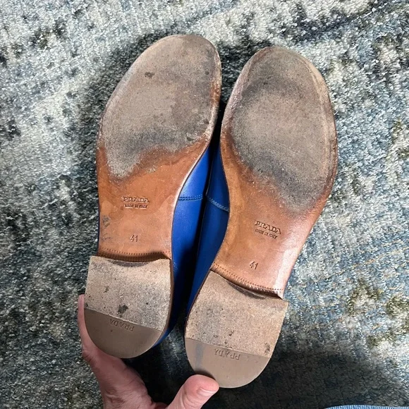 Prada Cobalt Blue Loafers size 41 - Picture 2 of 3